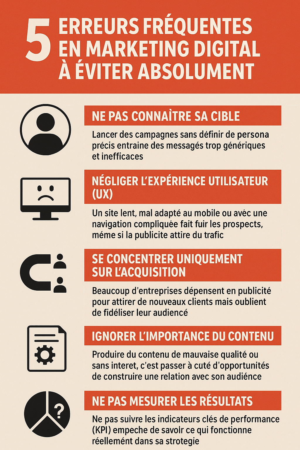 5 erreurs fréquentes en marketing digital à éviter absolument