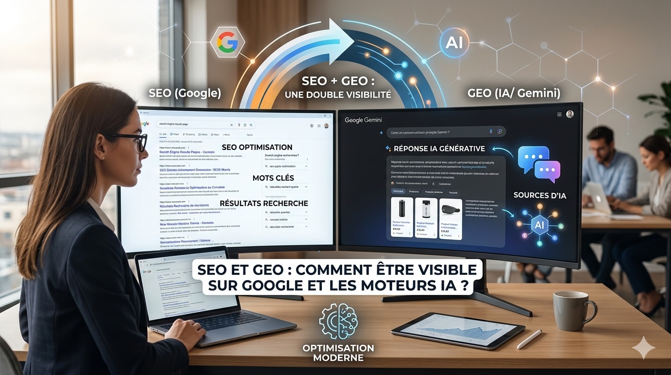 SEO et GEO : comment être visible sur Google et les moteurs IA ?