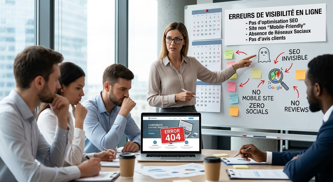 Quels sont Les erreurs qui empêchent une entreprise d’être visible en ligne?